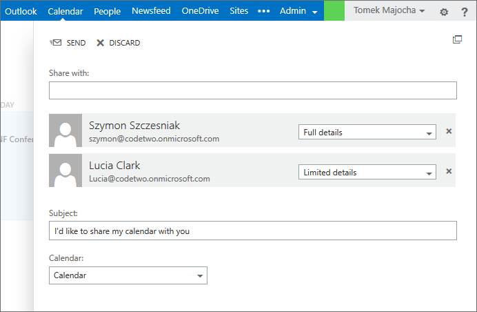 Office 365-Kaldener freigeben und Gruppenkalender erstellen