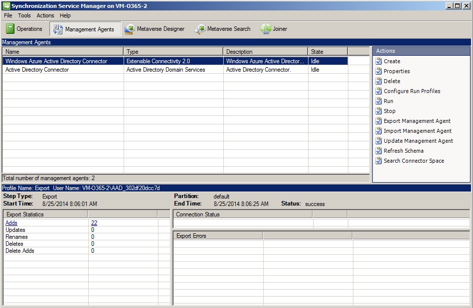 Konsole Synchronization Service Manager