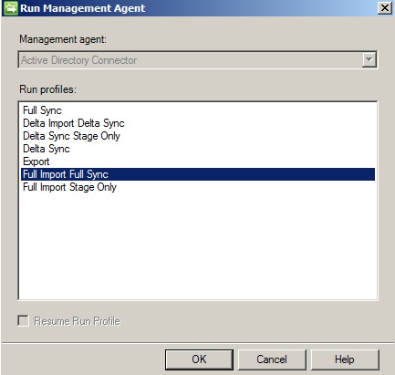 Option Full Import Full Sync für AD-Attribute in Office 365