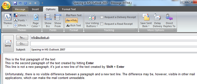 E-Mail in MS Outlook