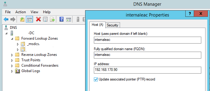 DNS-manager-window