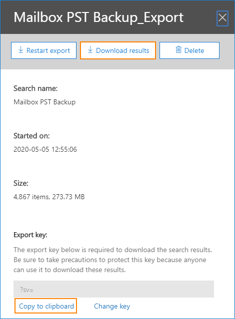 PST Backup-Export