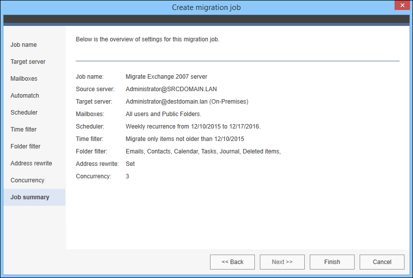 Migration-job-summary