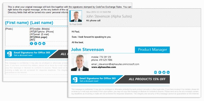 User photos in email signatures