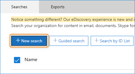 neue Inhaltssuche in eDiscovery