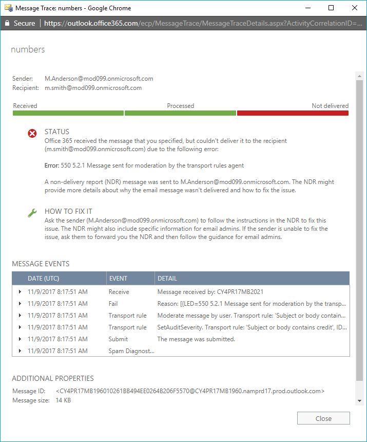 Message Tracing-Details