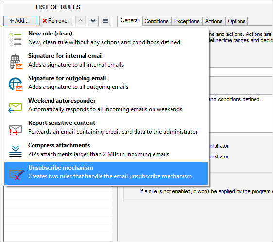 DSGVO - Abmeldung von der Mailingliste