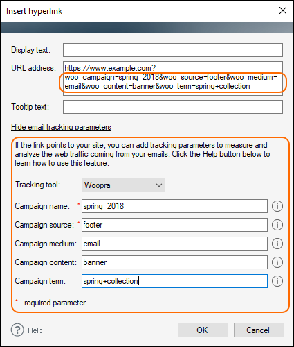 Tracking-Parameter
