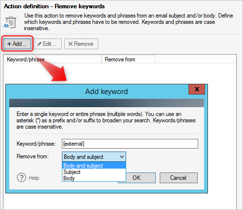 Add keyword