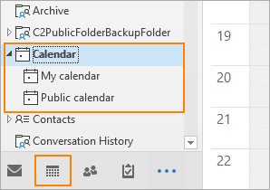 Kalender in Outlook