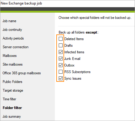 Backup: Ordnerfilter