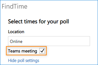 FindTime: Teams-Besprechung