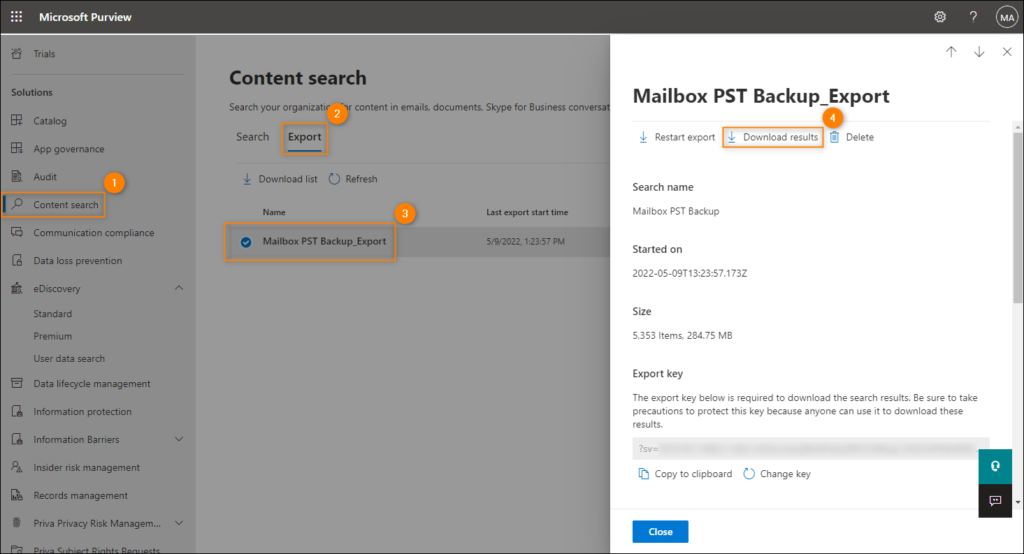 So exportieren Sie Office 365-Postfächer mit PowerShell