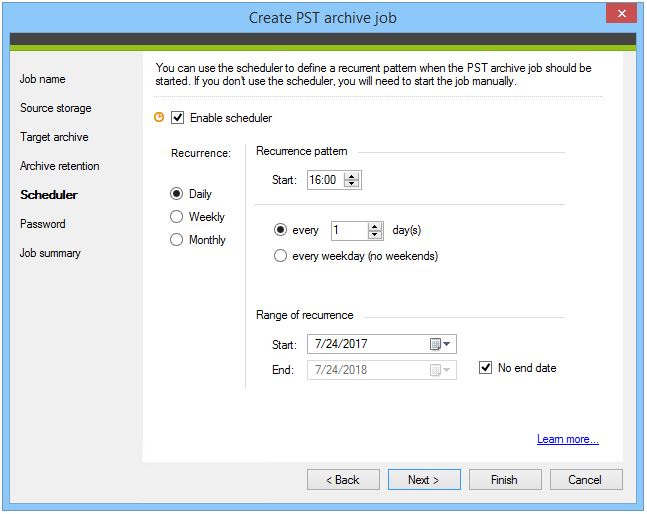 CodeTwo Backup: Scheduler