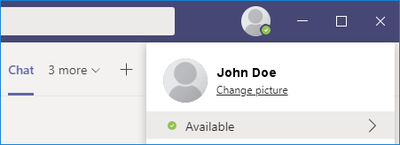 Fotoänderung in in Microsoft Teams