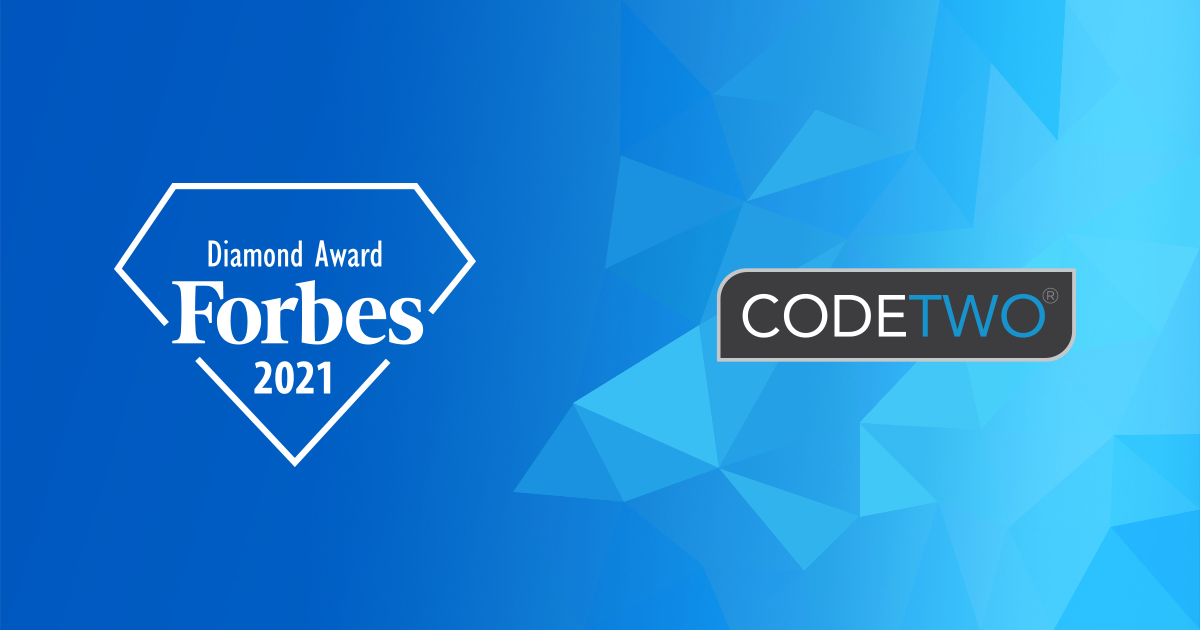 CodeTwo gewinnt den Forbes Diamant für 2021!