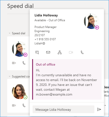 Abwesenheitsstatus in MS Teams