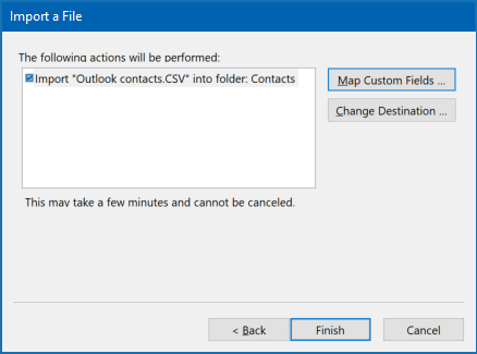 Outlook-Kontakte in Outlook importieren - Importieren einer Datei