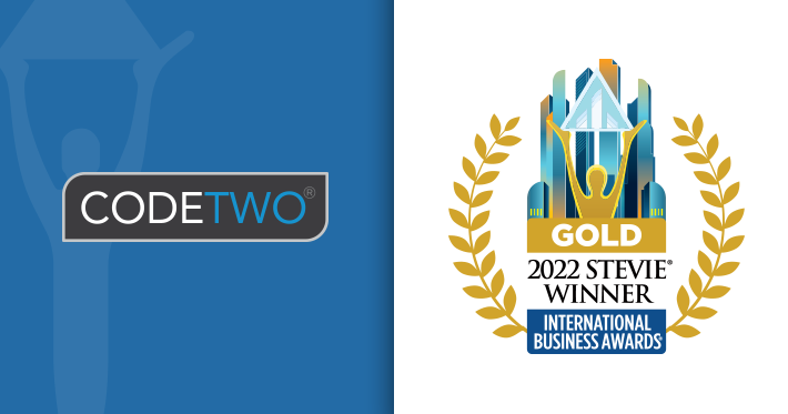 CodeTwo gewinnt die 2022 International Business Awards (Stevie Awards)