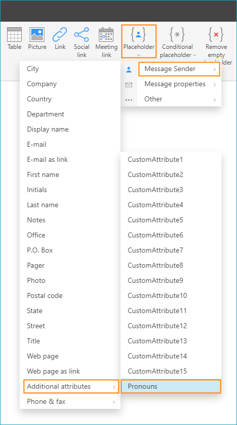 Hinzufügen neuer benutzerdefinierter CodeTwo-Attribute