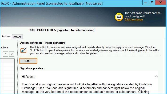 01 - Exchange Rules Pro, Bearbeiten der Signaturregel