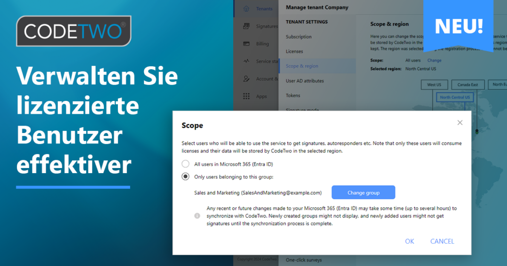 Verwaltung des Umfangs lizenzierter Benutzer