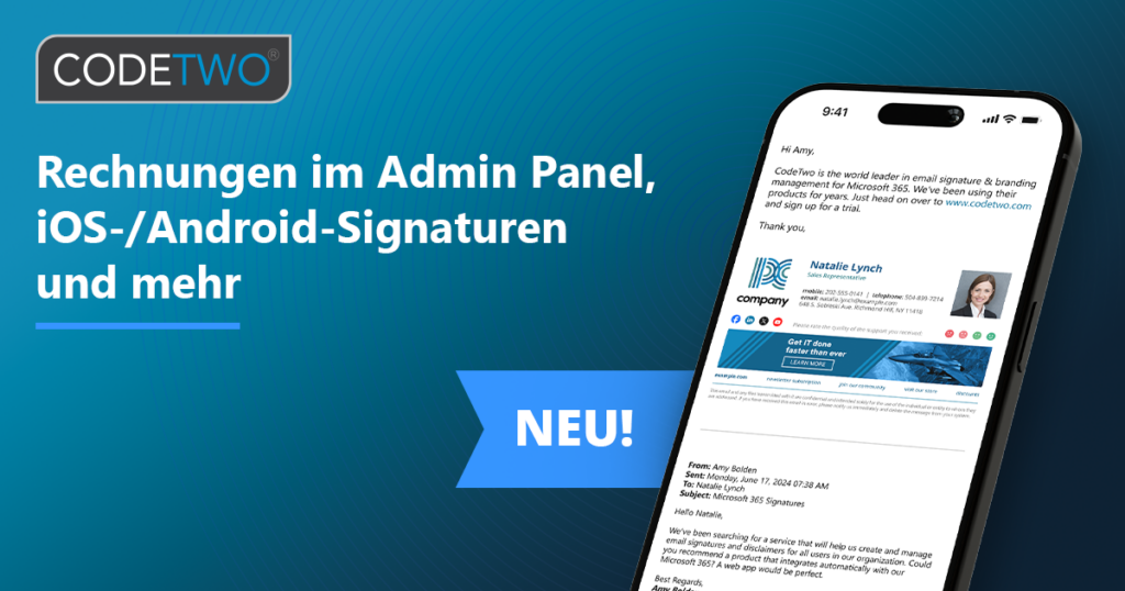 Neue Funktionen: Herunterladen von Rechnungen aus dem Admin Panel, globaler Roll-out von mobilen iOS- und Android-Signaturen und verbessertes Onboarding
