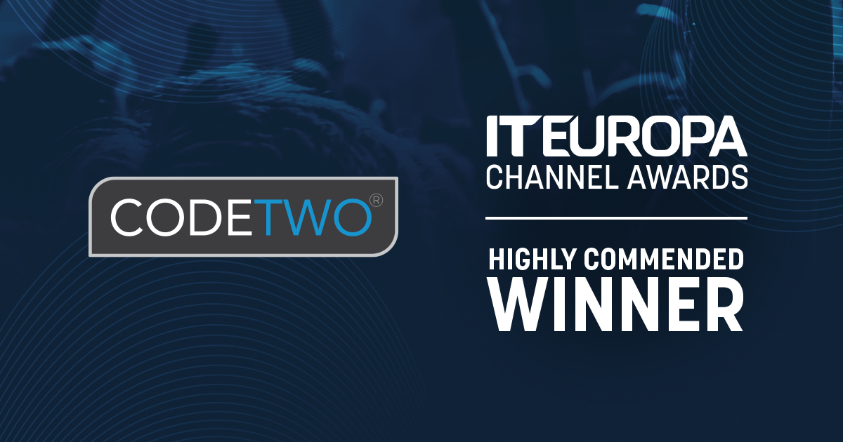 CodeTwo erhält die Highly Commended-Auszeichnung bei den IT Europa Channel Awards 2024