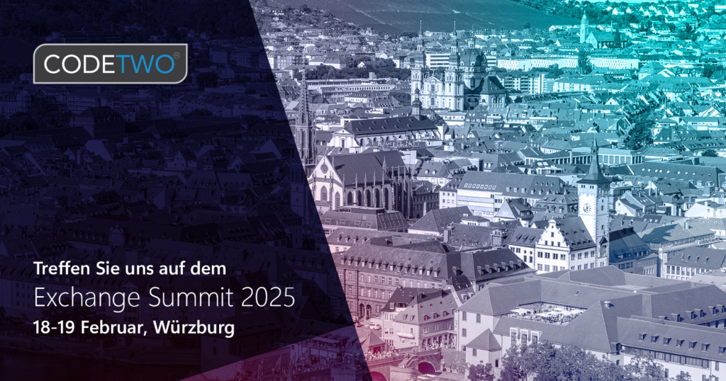 CodeTwo nimmt am Exchange Summit 2025 in Würzburg teil