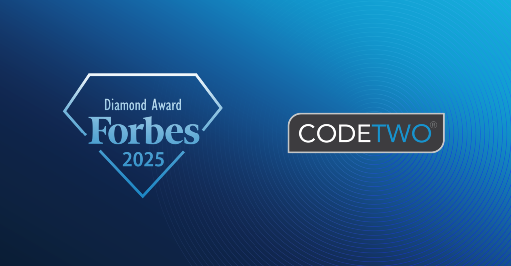 CodeTwo hat den Forbes Diamanten 2025 für mittelständische Unternehmen gewonnen