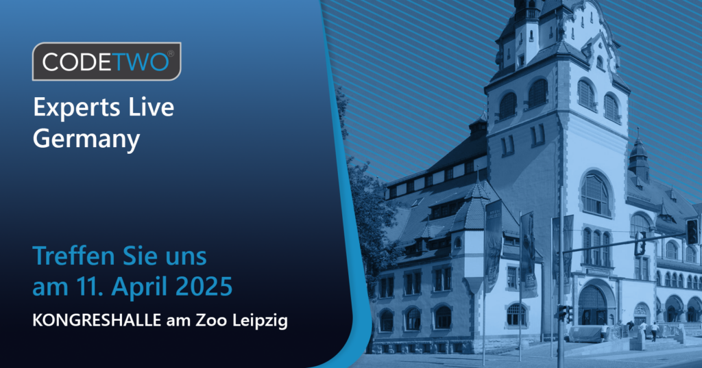 Treffen Sie CodeTwo auf der Experts Live Germany 2025 in Leipzig