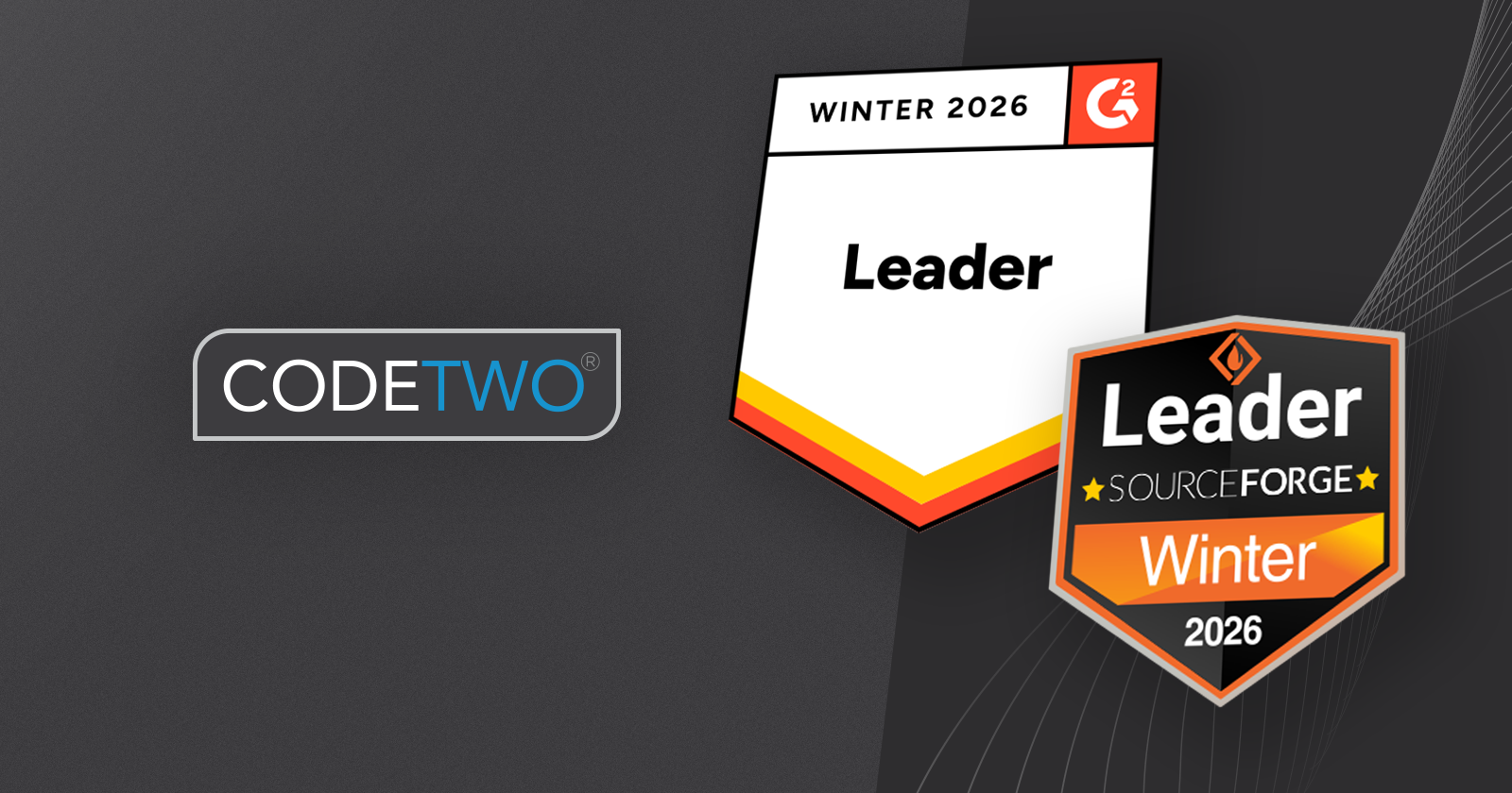 CodeTwo von G2 und SourceForge als Winter 2026 Leader ausgezeichnet