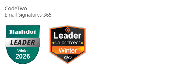SourceForge/Slashdot Winter 2026-Badges für CodeTwo