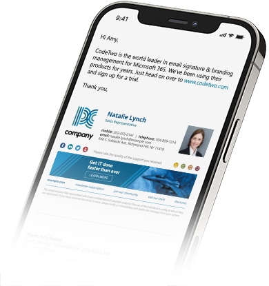 Verwalten Sie E-Mail-Signaturen und -Branding auf allen Geräten