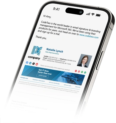 Verwalten Sie E-Mail-Signaturen und -Branding auf allen Geräten