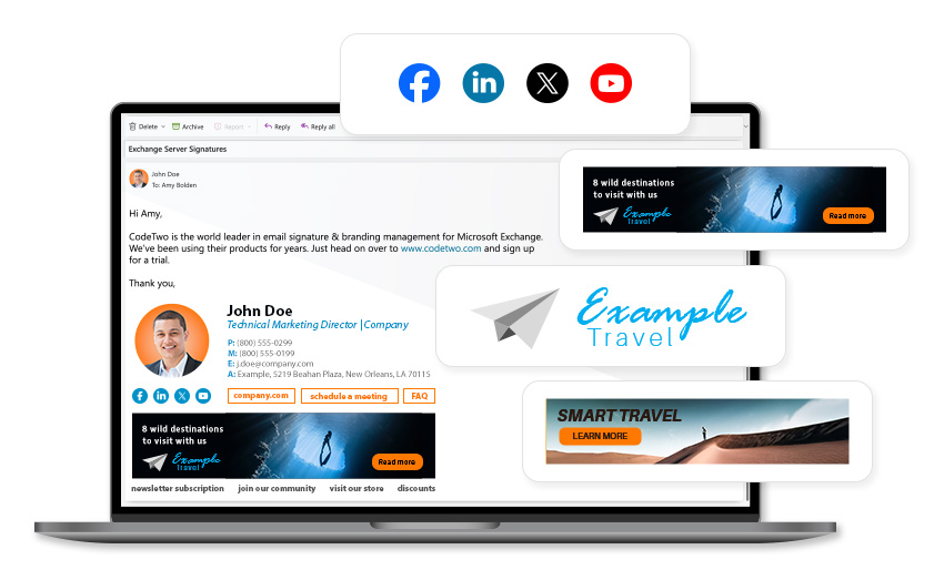 Marketingbanner und Bilder