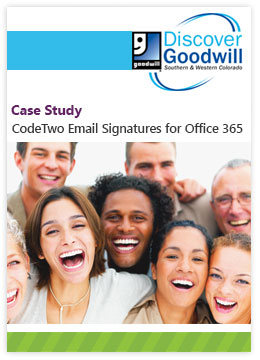 Fallstudie von Discover Goodwill - CodeTwo Email Signatures for Office 365