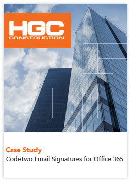 Fallstudie von HGC Construction - CodeTwo Email Signatures for Office 365