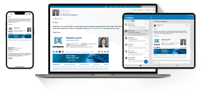 Unterstützung für alle E-Mail-Clients und Mobil-Geräte