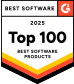 Top 100 Best Software Products Award im Jahr 2025 (G2)
