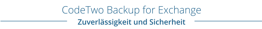 CodeTwo Backup for Exchange Security title