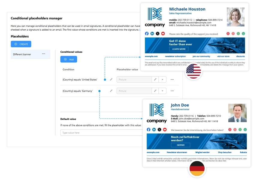 Bedingte Active Directory-Platzhalter