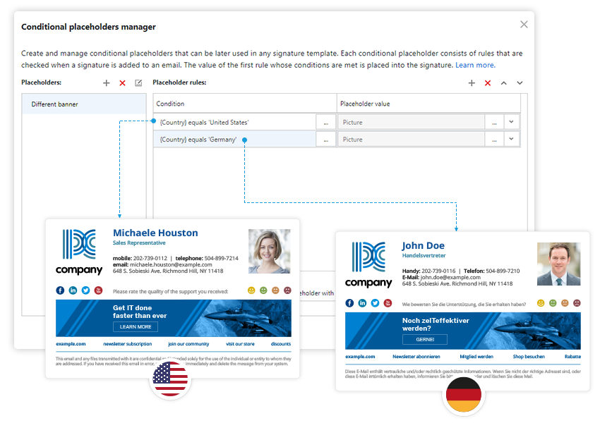 Bedingte Active Directory-Platzhalter