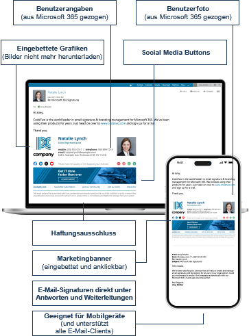 Email signatures management features