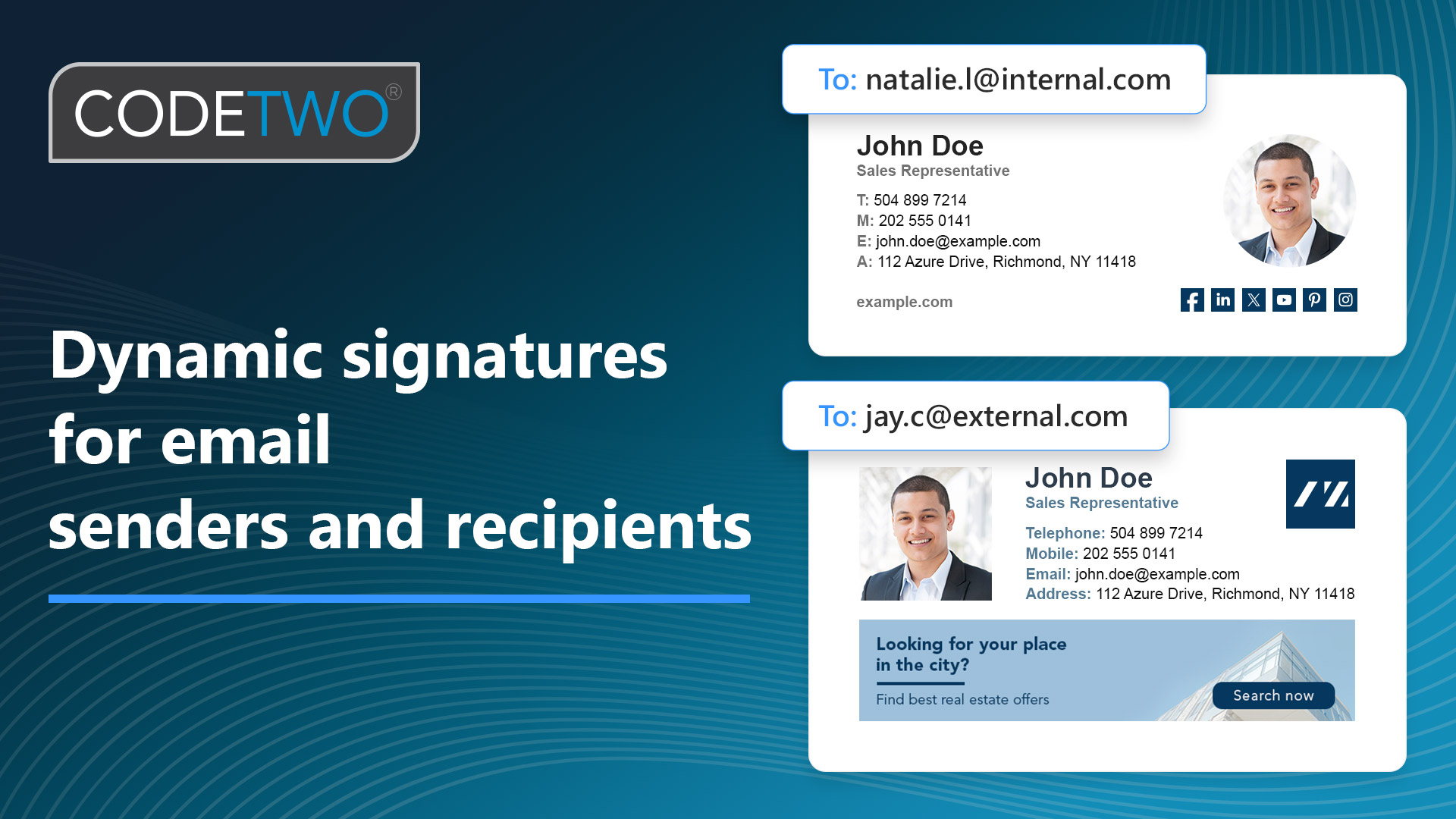 Dynamic signatures based on email sender and recipients | CodeTwo update