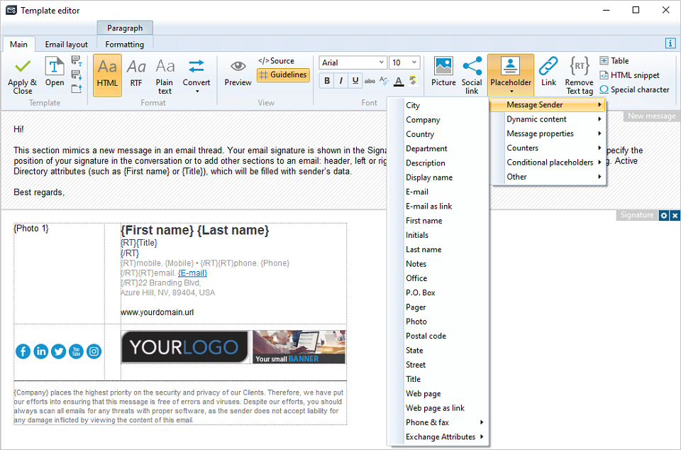 ER Pro - Funktionen - Vorlageneditor