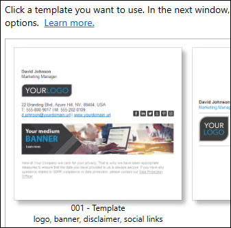 Signature template library