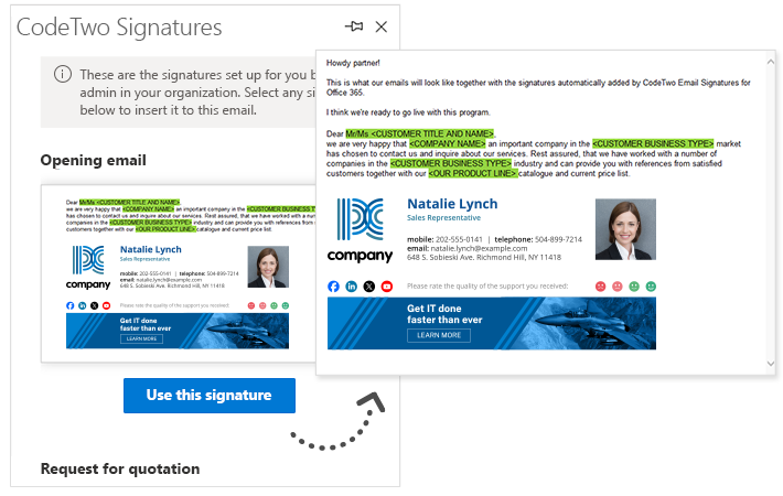 E-Mail-Signaturen als vorgefertigte Antworten