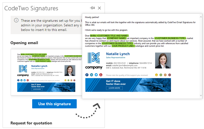 E-Mail-Signaturen als vorgefertigte Antworten