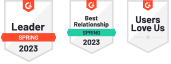 G2 Spring 2023 badges